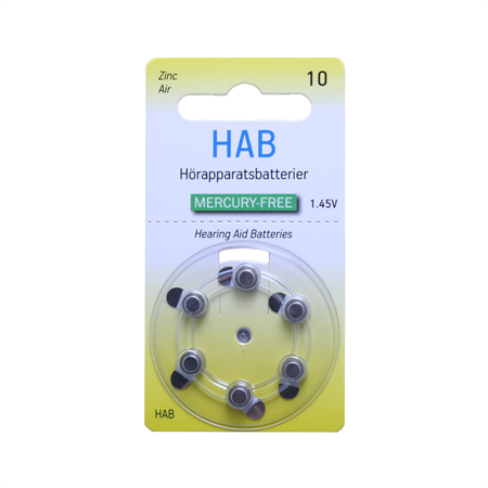 HAB A10 MF Hörapparatsbatteri