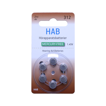 HAB A312 MF Hörapparatsbatteri